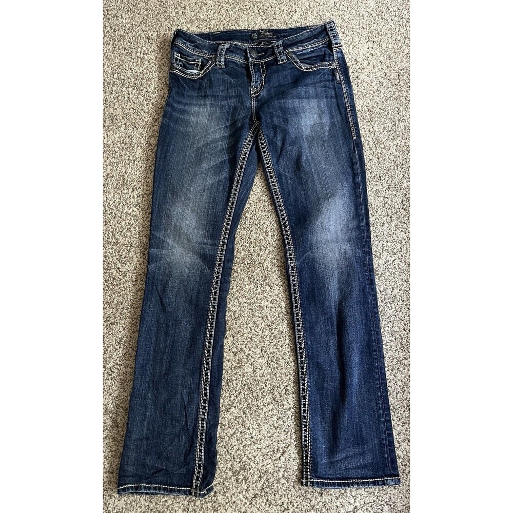 Women's Vintage Silver Suki Straight Jeans, Size 30"x32"